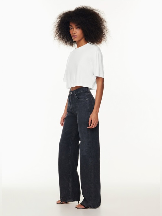 Citizens Of Humanity Denim - CITIZENS OF HUMANITY COH Annina High Waist Relaxed Wide Leg Jeans Black Sz 26
